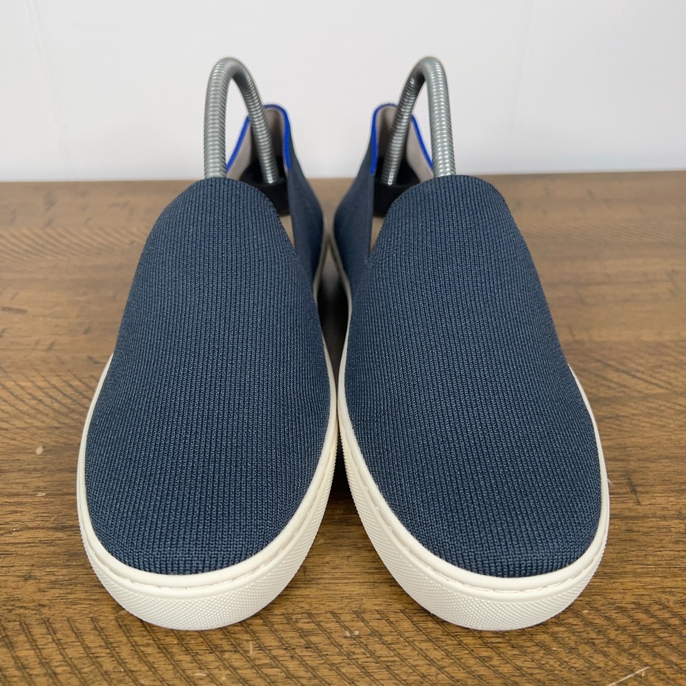 Rothy's Shoes Women 8.5 Navy Blue Original Slip On Sneaker Casual Comfort Tennis - Picture 3 of 10